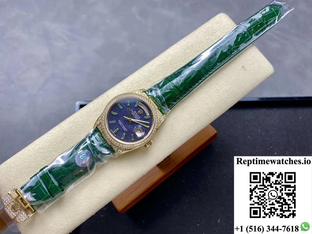 Rolex Oyster Perpetual 128455Tbr 8+ Factory Diamond Bezel-Rep Time Watches