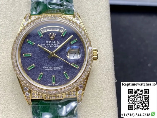 Rolex Oyster Perpetual 128455TBR 8+ Factory Diamond Bezel