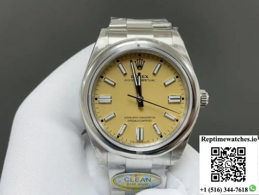 Rolex Oyster Perpetual 134300-0007 Clean Factory Yellow Dial