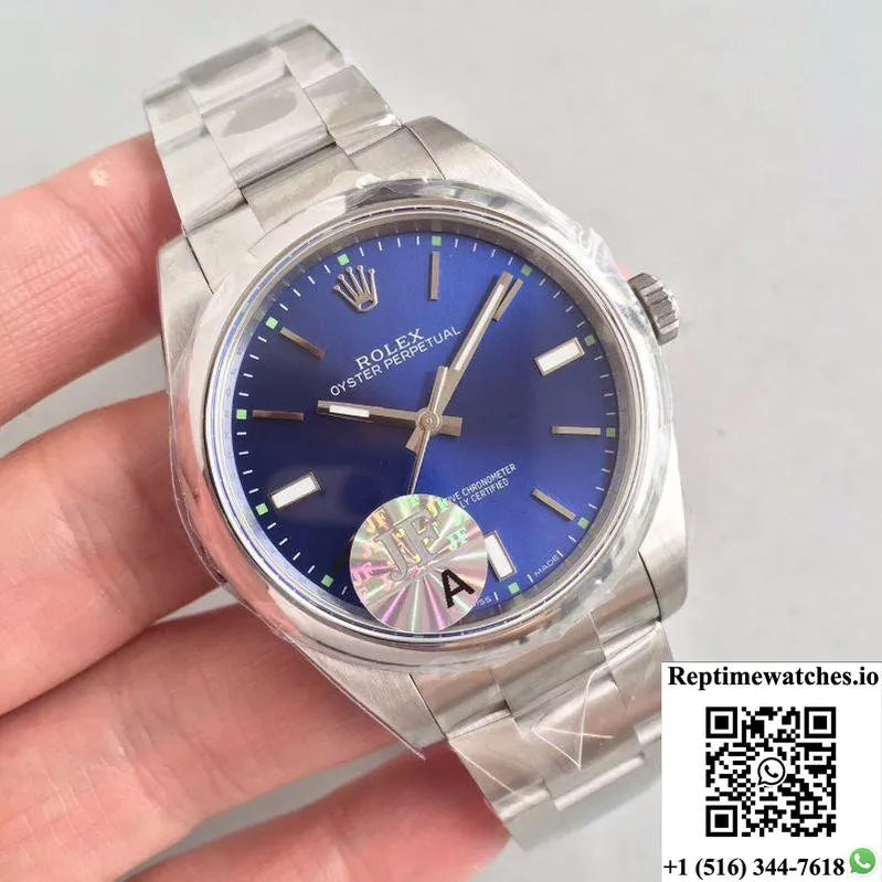 Rolex Oyster Perpetual 39 114300 Jf Factory Blue Dial-Rep Time Watches