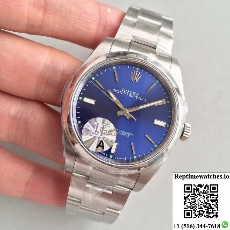 Rolex Oyster Perpetual 39 114300 Jf Factory Blue Dial-Rep Time Watches