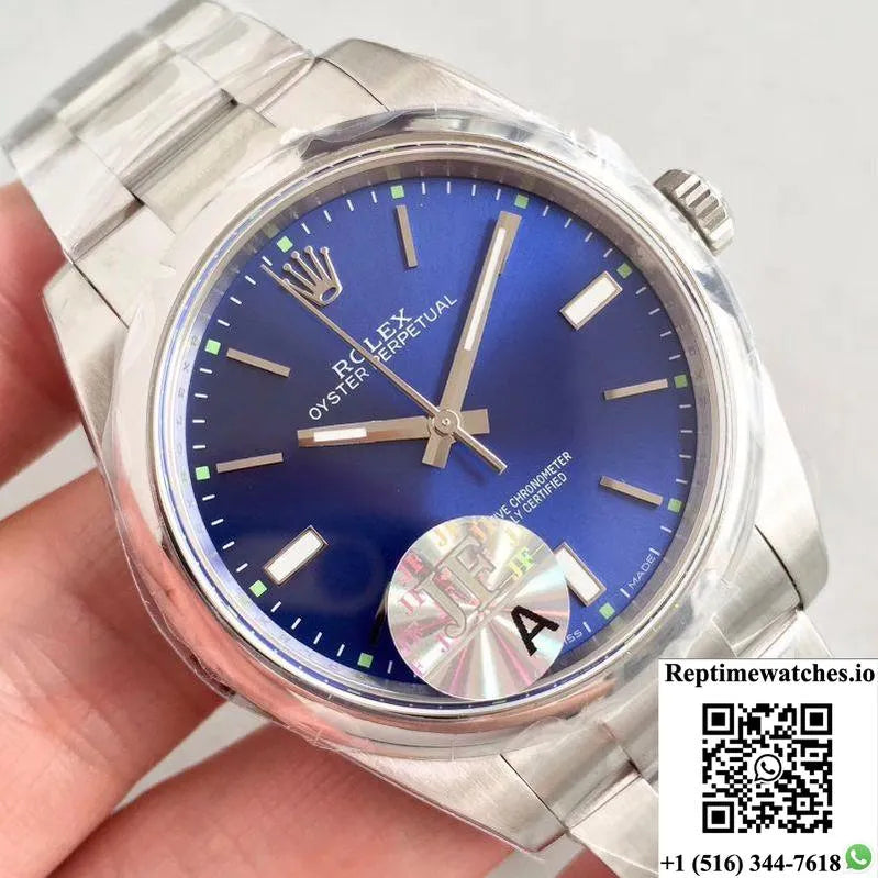 Rolex Oyster Perpetual 39 114300 Jf Factory Blue Dial-Rep Time Watches