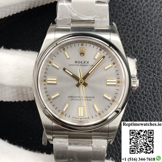 Rolex Oyster Perpetual M126000-0001 36Mm Ew Factory Silver Dial-Rep Time Watches