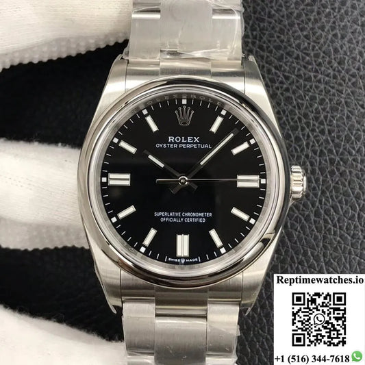 Rolex Oyster Perpetual M126000-0002 36Mm Ew Factory Black Dial-Rep Time Watches