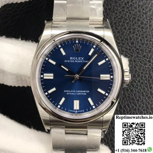 Rolex Oyster Perpetual M126000-0003 36Mm Ew Factory Blue Dial-Rep Time Watches