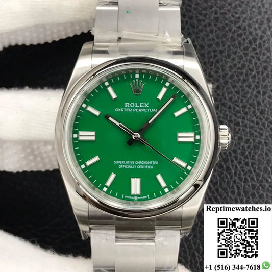 Rolex Oyster Perpetual M126000-0005 36Mm Ew Factory Green Dial-Rep Time Watches