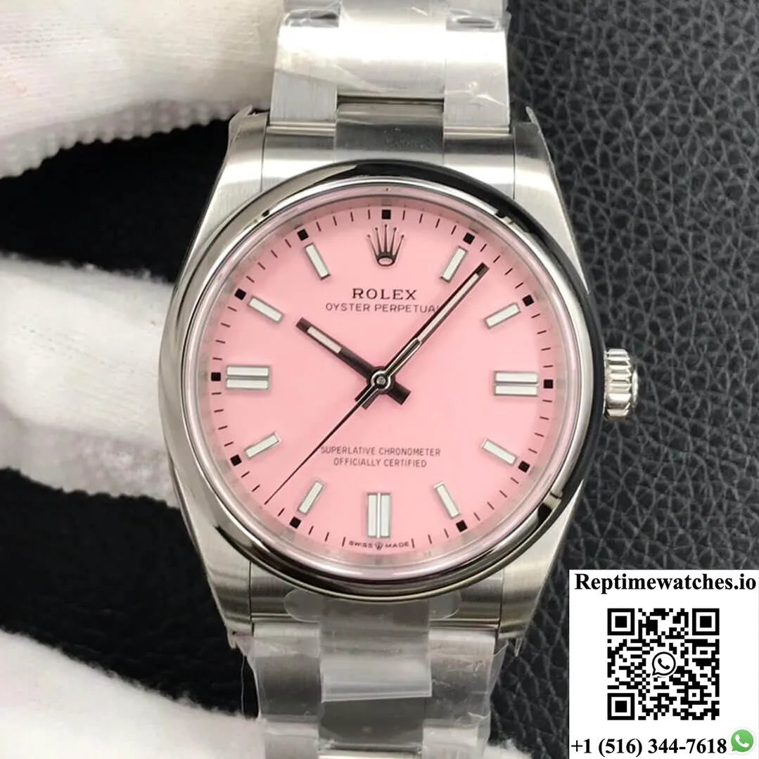 Rolex Oyster Perpetual M126000-0008 36Mm Ew Factory Candy Pink Dial-Rep Time Watches