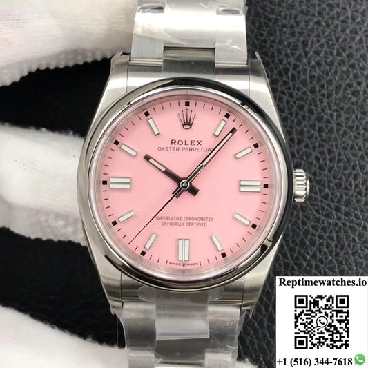 Rolex Oyster Perpetual M126000-0008 36Mm Ew Factory Candy Pink Dial-Rep Time Watches