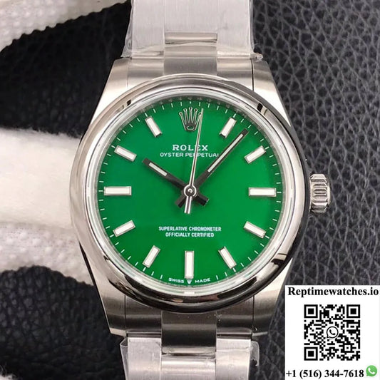 Rolex Oyster Perpetual M277200-0006 31Mm Ew Factory Green Dial-Rep Time Watches
