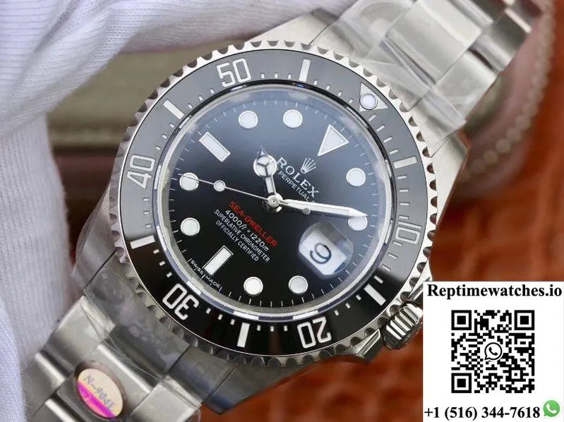 Rolex Sea-Dweller 126600 Noob Factory V9 Black Dial-Rep Time Watches