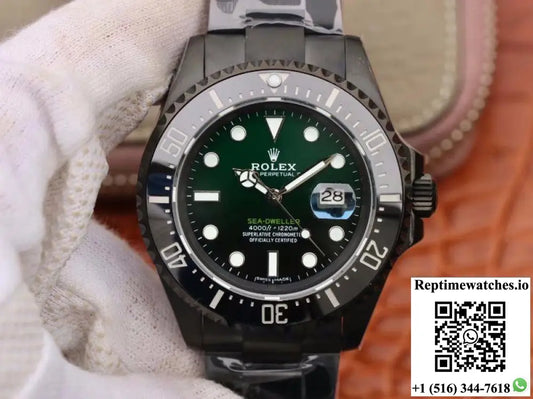 Rolex Sea-Dweller Deepsea 11666001 V2 Green Gradual Black Dial - Watches