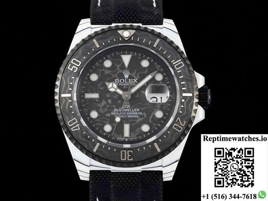 Rolex Sea-Dweller Diw Factory Carbon Fiber Black Strap-Rep Time Watches