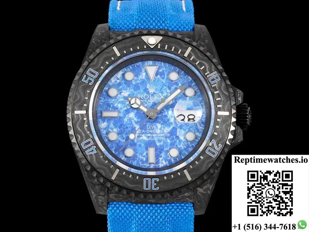 Rolex Sea-Dweller Diw Factory Carbon Fiber Blue Dial-Rep Time Watches