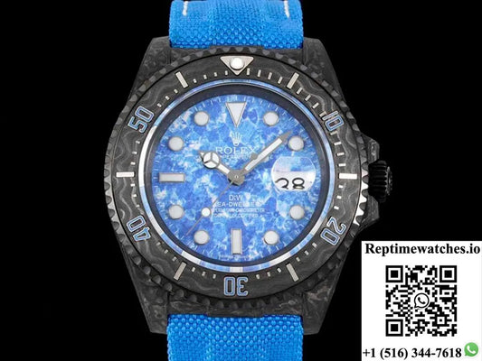 Rolex Sea-Dweller Diw Factory Carbon Fiber Blue Dial-Rep Time Watches
