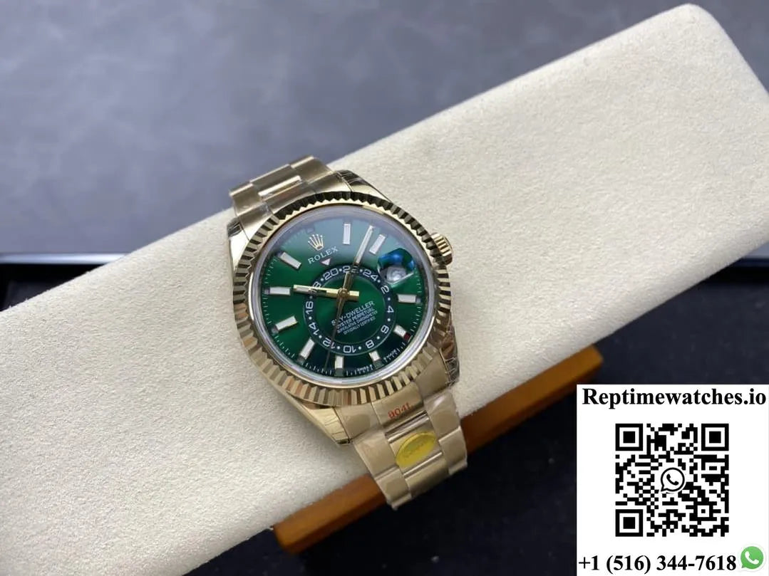 Rolex Sky-Dweller 336938-0007 Noob Factory Gold Color Strap-Rep Time Watches