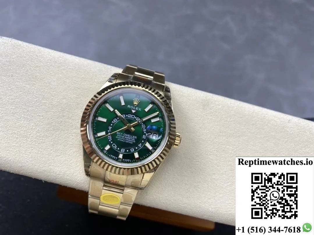 Rolex Sky-Dweller 336938-0007 Noob Factory Gold Color Strap-Rep Time Watches