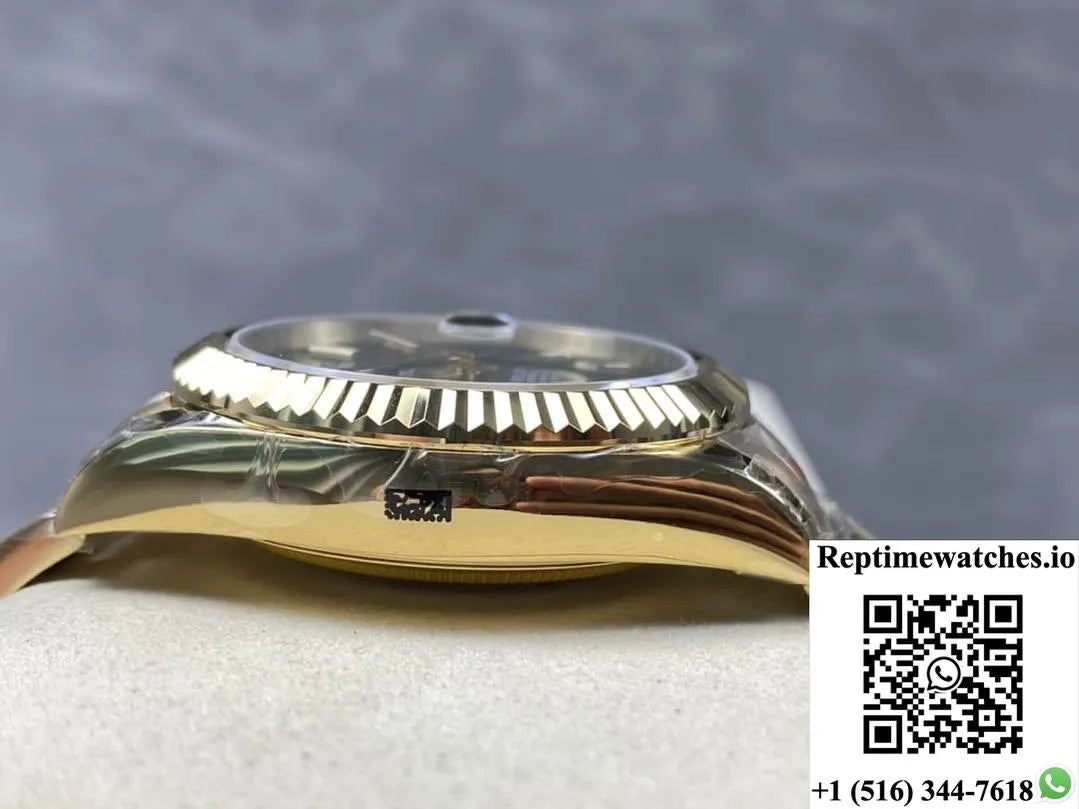 Rolex Sky-Dweller 336938-0007 Noob Factory Gold Color Strap-Rep Time Watches