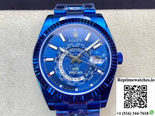 Rolex Sky Dweller 40Mm Wwf Factory Diw Blue Dial-Rep Time Watches