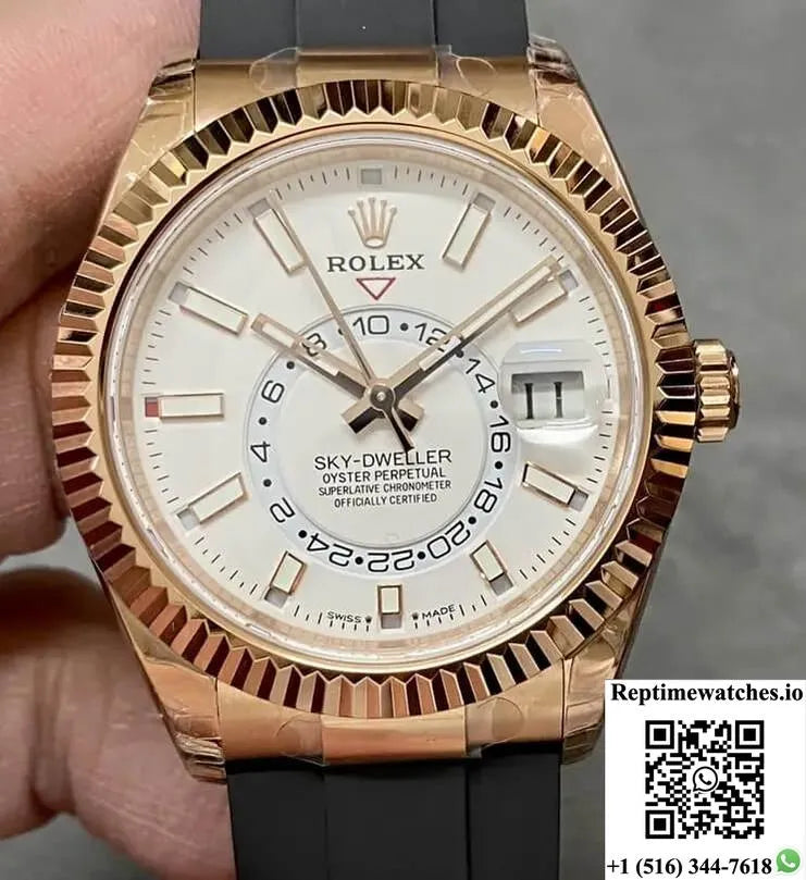 Rolex Sky Dweller M326235-0004 Noob Factory Gold Case-Rep Time Watches