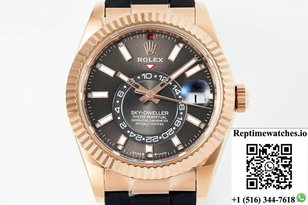 Rolex Sky-Dweller M326235-0006 Zf Factory V2 Rose Gold Case-Rep Time Watches