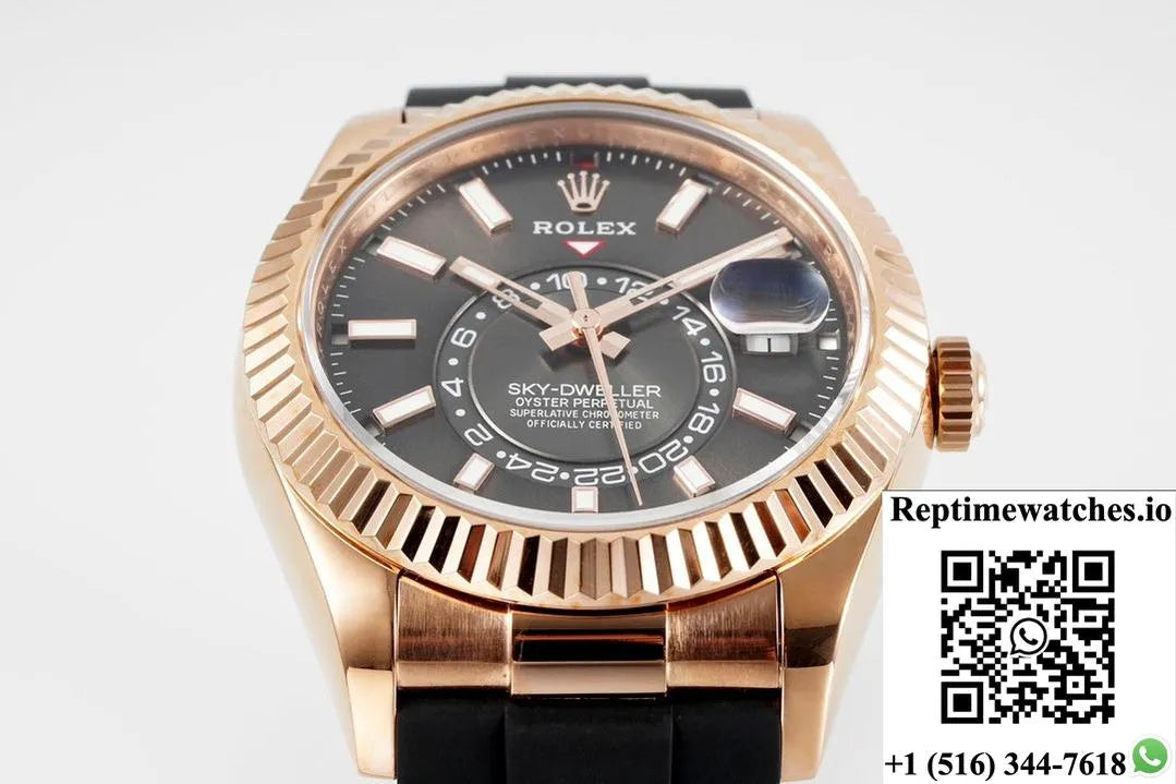 Rolex Sky-Dweller M326235-0006 Zf Factory V2 Rose Gold Case-Rep Time Watches