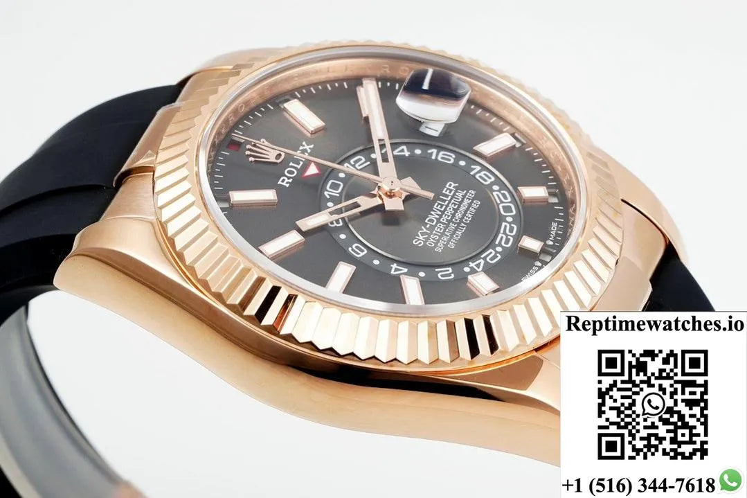 Rolex Sky-Dweller M326235-0006 Zf Factory V2 Rose Gold Case-Rep Time Watches