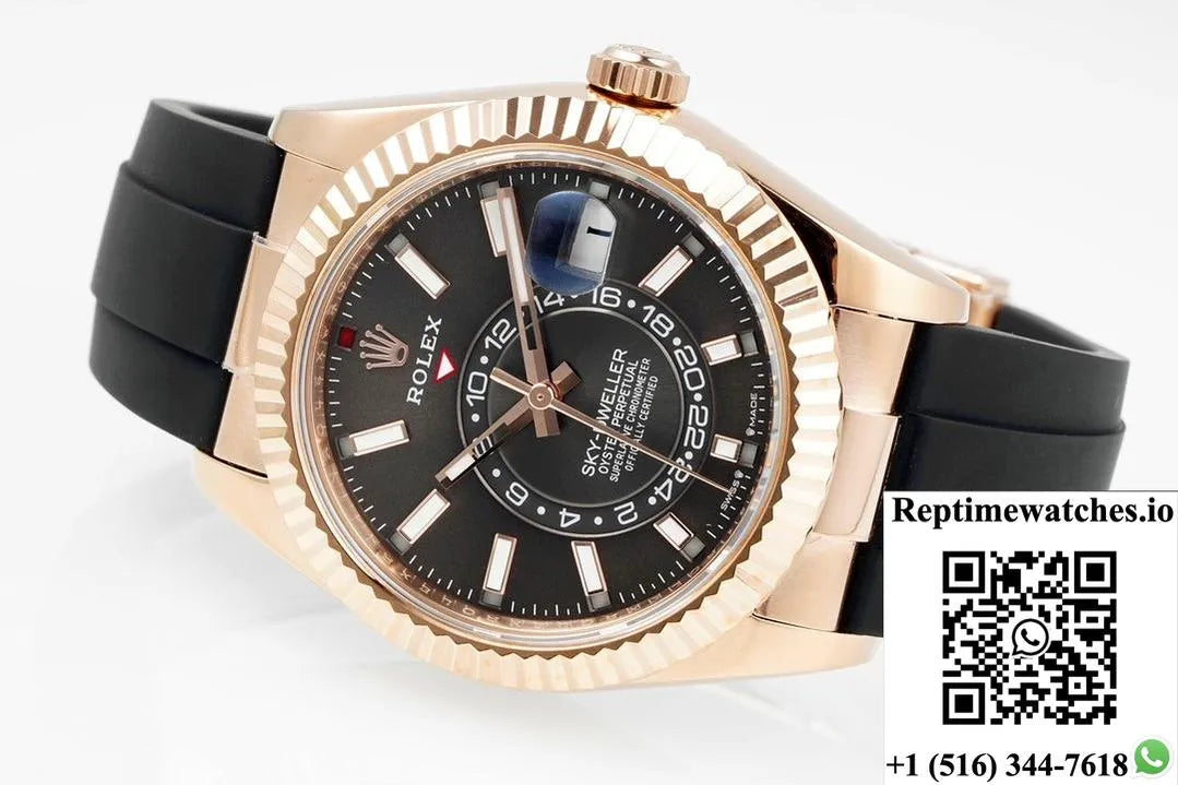 Rolex Sky-Dweller M326235-0006 Zf Factory V2 Rose Gold Case-Rep Time Watches