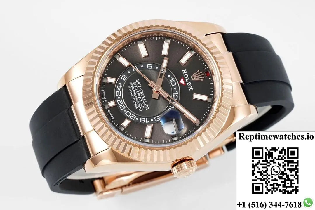 Rolex Sky-Dweller M326235-0006 Zf Factory V2 Rose Gold Case-Rep Time Watches