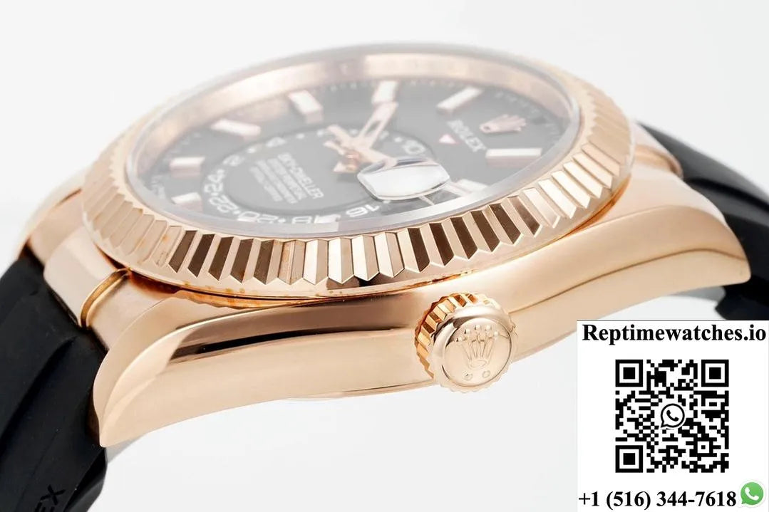 Rolex Sky-Dweller M326235-0006 Zf Factory V2 Rose Gold Case-Rep Time Watches