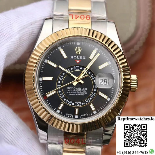 Rolex Sky Dweller M326933-0002 Noob Factory Black Dial-Rep Time Watches