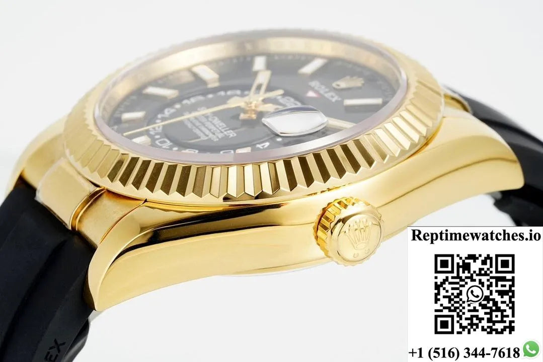 Rolex Sky-Dweller M336238-0002 Zf Factory V2 18K Yellow Gold Crown-Rep Time Watches