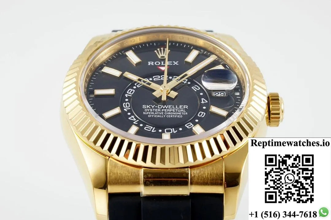 Rolex Sky-Dweller M336238-0002 Zf Factory V2 18K Yellow Gold Crown-Rep Time Watches