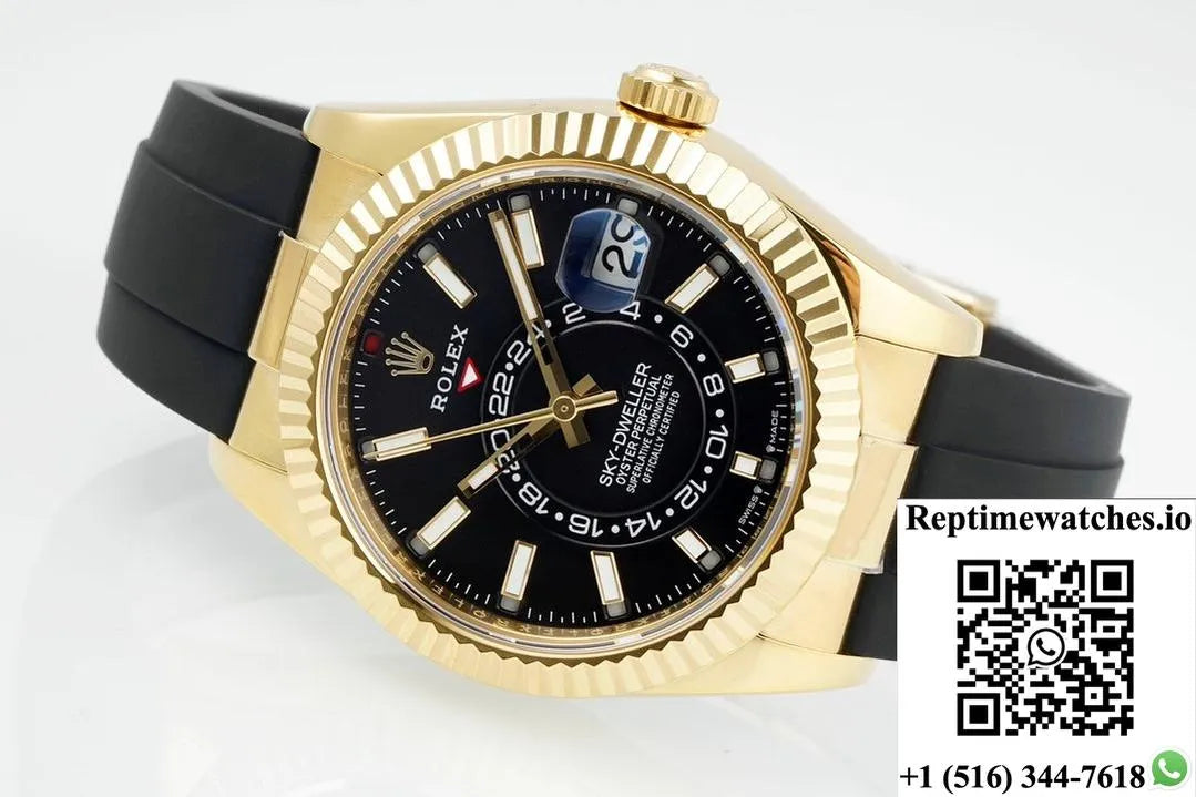 Rolex Sky-Dweller M336238-0002 Zf Factory V2 18K Yellow Gold Crown-Rep Time Watches