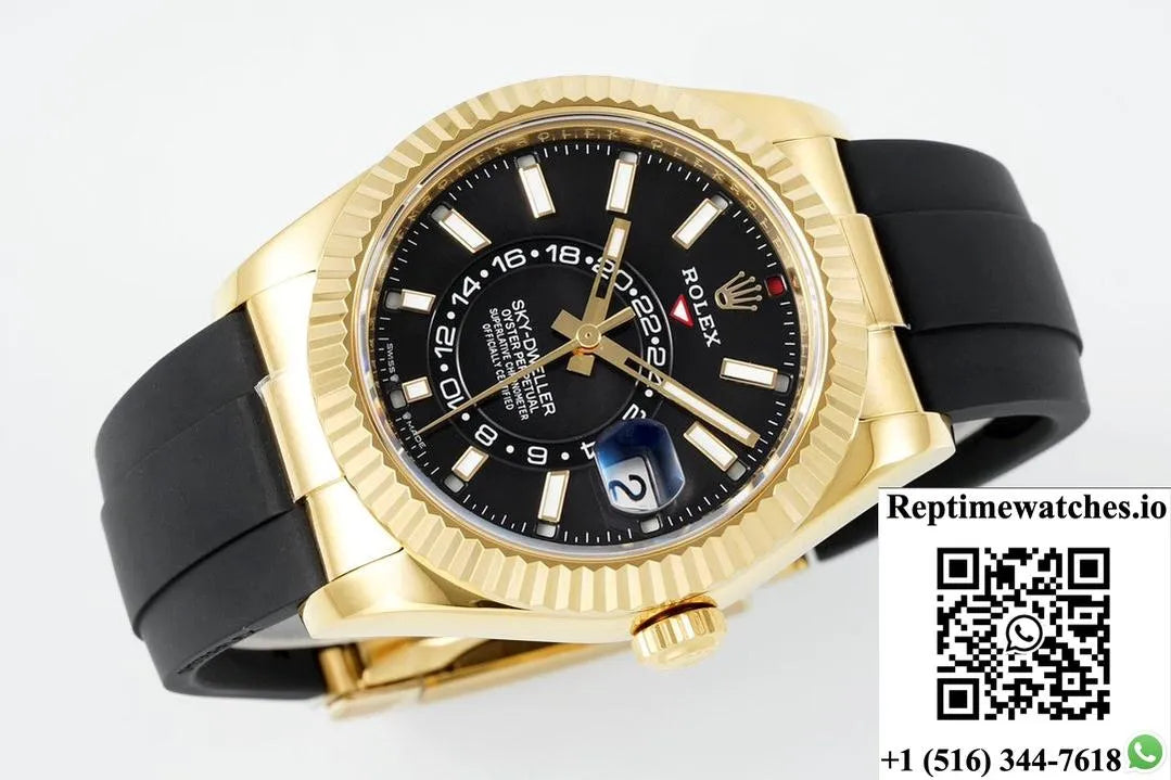 Rolex Sky-Dweller M336238-0002 Zf Factory V2 18K Yellow Gold Crown-Rep Time Watches