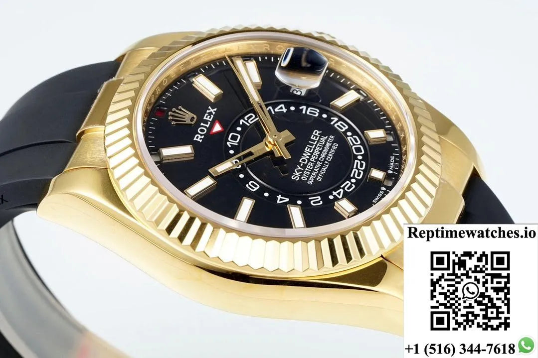 Rolex Sky-Dweller M336238-0002 Zf Factory V2 18K Yellow Gold Crown-Rep Time Watches