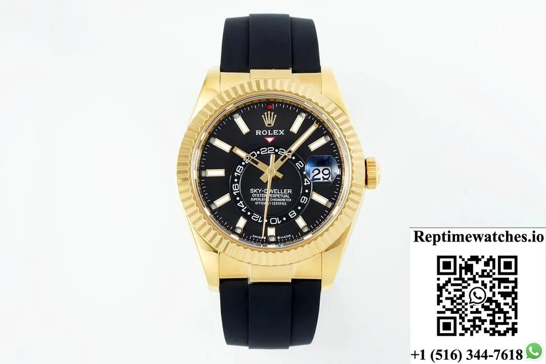 Rolex Sky-Dweller M336238-0002 Zf Factory V2 18K Yellow Gold Crown-Rep Time Watches