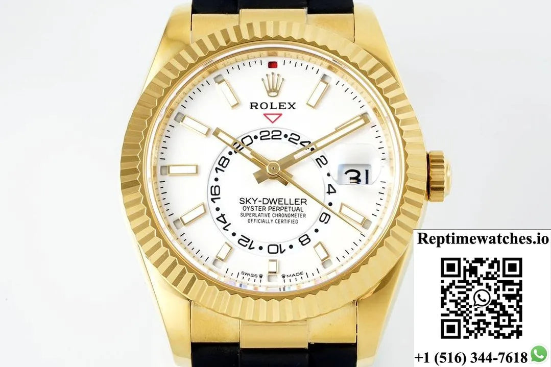 Rolex Sky-Dweller M336238-0003 Zf Factory V2 18K Yellow Gold Case-Rep Time Watches