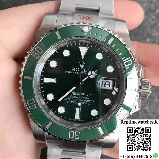 Rolex Submariner 116610Ln Noob Factory V12 Green Circle-Rep Time Watches