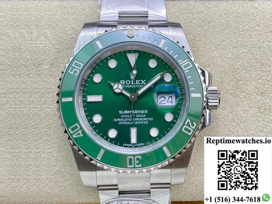 Rolex Submariner 116610Lv-97200 Clean Factory V4 Green Dial-Rep Time Watches