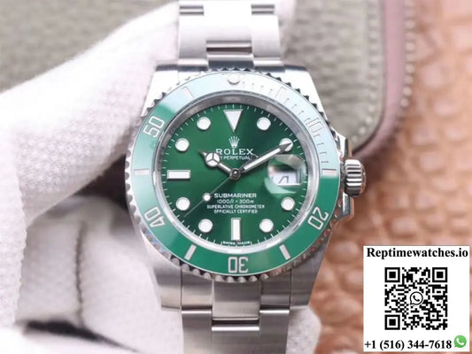 Rolex Submariner 116610LV-97200 Noob Factory V11 Green Dial AI Factory
