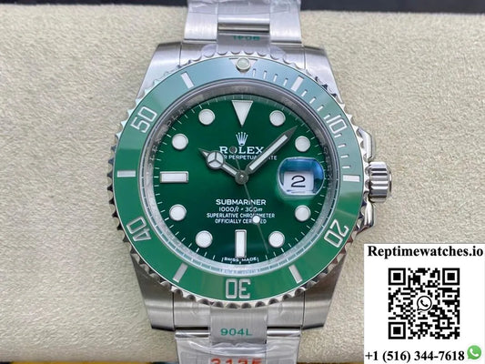 Rolex Submariner 116610Lv-97200 Zf Factory Green Dial Stainless Steel Strap-Rep Time Watches