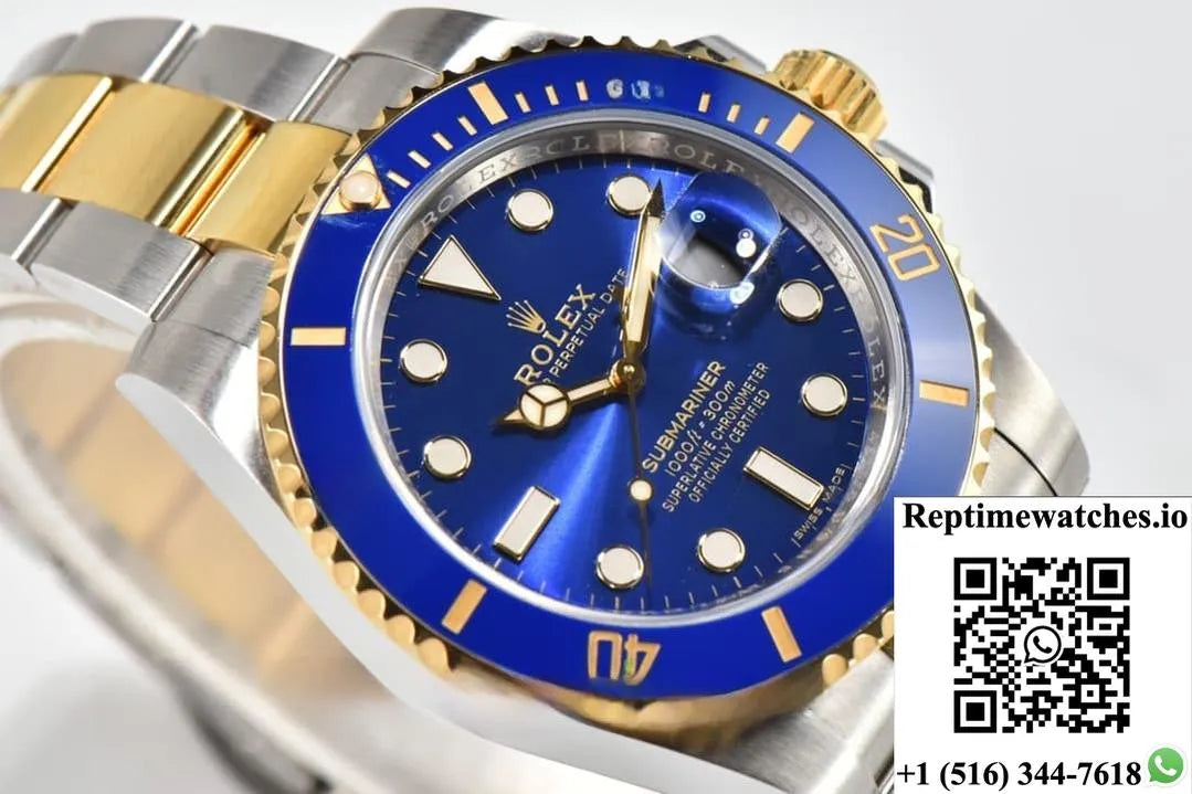 Rolex Submariner 116613Lb-0005 Clean Factory Dark Blue Dial-Rep Time Watches
