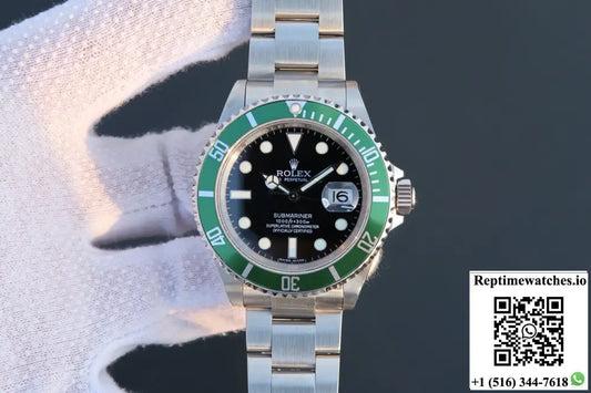 Rolex Submariner 16610LV-93250 JF Factory Green Bezel - Watches