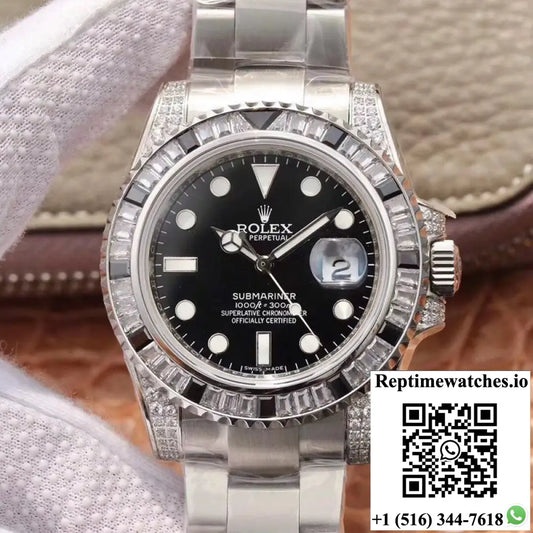 Rolex Submariner Date 116610LN Diamond Customized Edition GS Factory Black Dial AI Factory