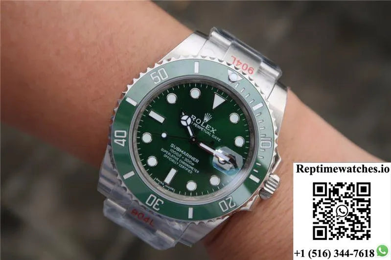 Rolex Submariner Date 116610Lv Noob Factory V9 Green Ceramic Bezel-Rep Time Watches