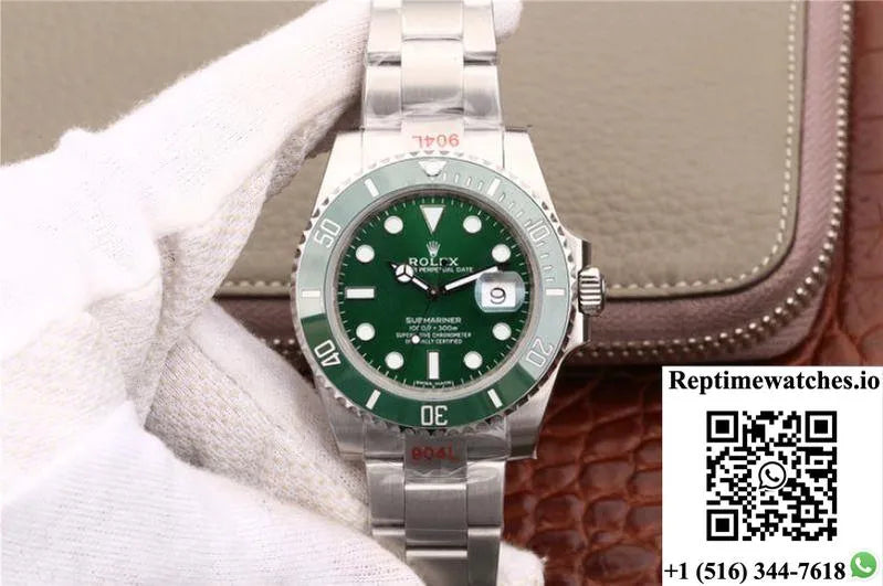 Rolex Submariner Date 116610Lv Noob Factory V9 Green Ceramic Bezel-Rep Time Watches