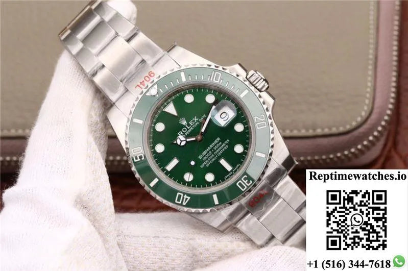 Rolex Submariner Date 116610Lv Noob Factory V9 Green Ceramic Bezel-Rep Time Watches