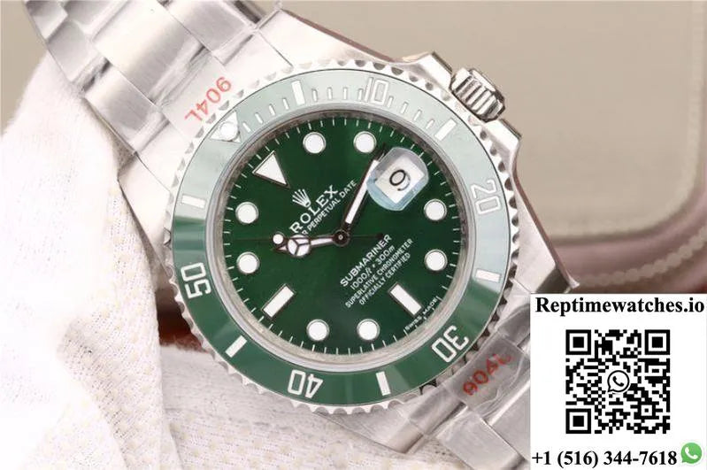 Rolex Submariner Date 116610Lv Noob Factory V9 Green Ceramic Bezel-Rep Time Watches