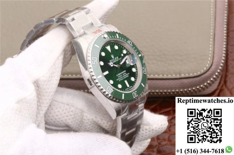 Rolex Submariner Date 116610Lv Noob Factory V9 Green Ceramic Bezel-Rep Time Watches