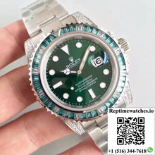 Rolex Submariner Date 116610LV Noob Factory V9 Green Dial Diamond - Watches